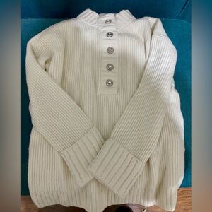 Talbots Jewel Button Henley Sweater NWT